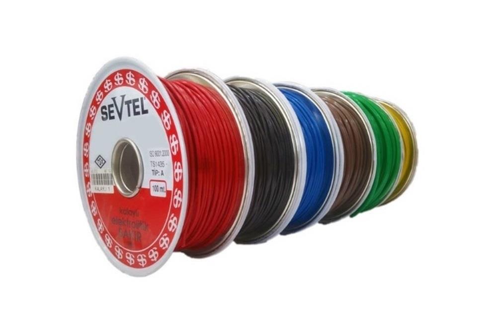 SEVTEL 1 MM TESİSAT KABLOSU (KALAYLI) (YEŞİL) (1 MT)