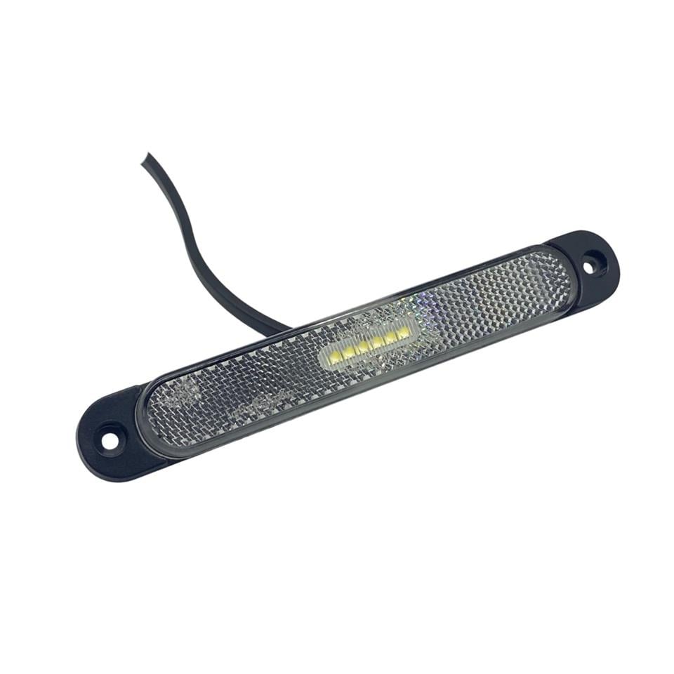 FRISTOM 12V-24V YAN İKAZ LAMBASI (SİDE MARKER) LEDLİ BEYAZ KRONE TİP DORSE (170*25.2 MM) E9