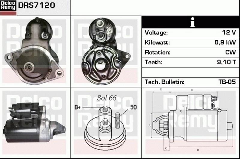 DELCO 12V MARŞ MOTORU 9 DİŞ 1.1 KW CHEVROLET AVEO/KALOS/LACETTİ-DAEWOO-OPEL COMBO/CORSA/ASTRA/VECTRA