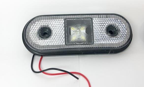 12V-24V YAN PARK LAMBASI DORSE SİDE MARKER BEYAZ OVAL (4 LEDLİ)