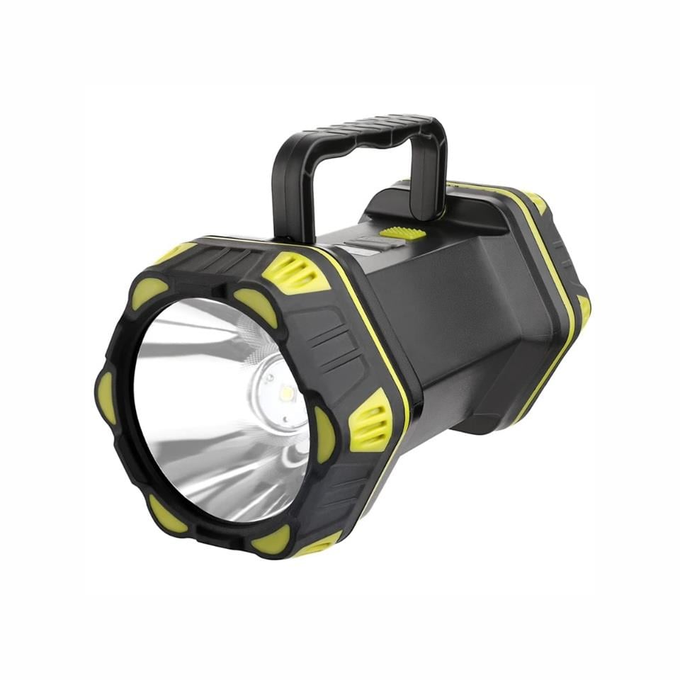 EL FENERİ-ÇALIŞMA LAMBASI LEDLİ FONKSİYONLU (USB ŞARJ) (BEYAZ-KIRMIZI ÇAKARLI) (200*85 MM) (280 GR)