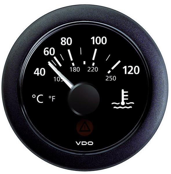 VDO 12V-24V HARARET SAATİ 120 °C/52 MM/8 UÇLU (SOKETLİ KABLOLU)
