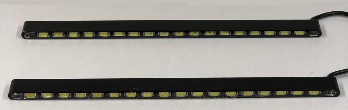 12V GÜNDÜZ SÜRÜŞ LEDİ BEYAZ (COB LED) 18 LEDLİ İNCE (2 AD)