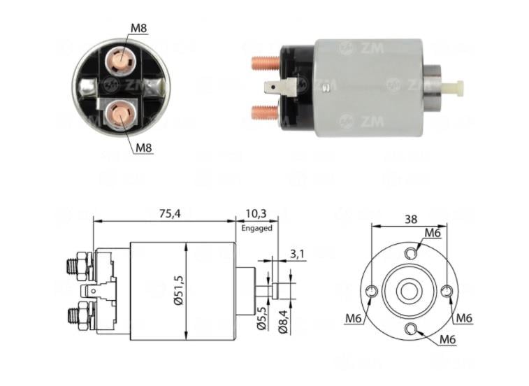 12V MARŞ OTOMATİĞİ MITSUBISHI TİPİ (4 DELİK-SAĞ FİŞLİ) HYUNDAI-KIA-MAZDA-MITSUBISHI