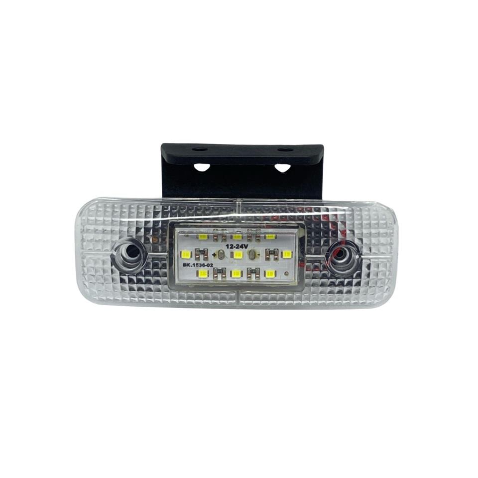 12V-24V YAN PARK LAMBASI DORSE SİDE MARKER BEYAZ YM (9 LEDLİ) (115*39 MM)