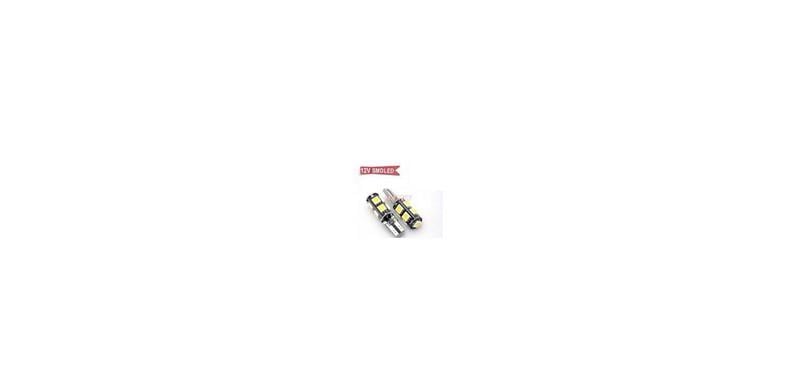 12V DİPSİZ T10 AMPUL 9 LEDLİ MAVİ (2 AD)