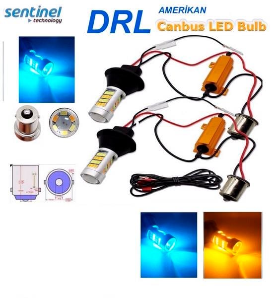 12V AMERİKAN PARK MODÜLLU 93 AMPUL 42 LEDLİ (MERCEKLİ) 8000K BUZ MAVİSİ (2 AD)