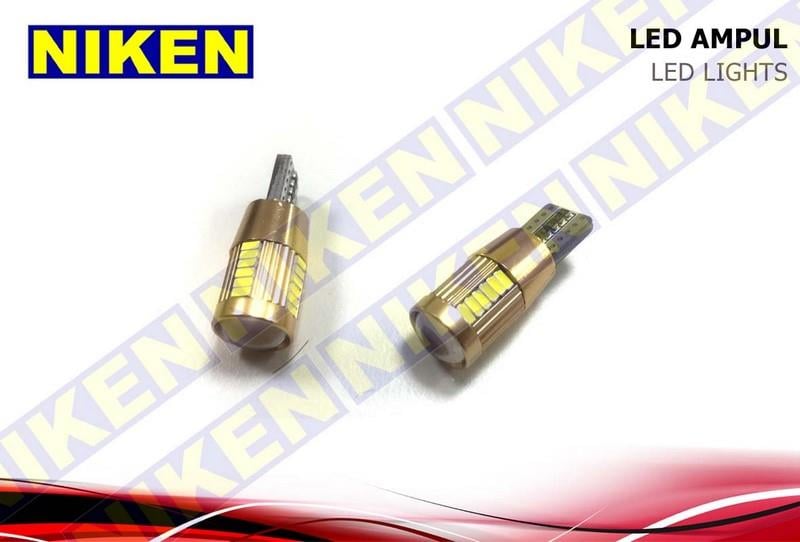 12V DİPSİZ T10 (27 LEDLİ) BEYAZ (MERCEKLİ) (2 AD)