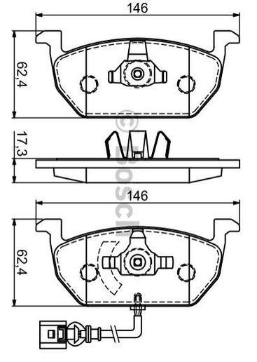 BOSCH ÖN FREN BALATASI (İKAZLI) AUDI-VW-SEAT-SKODA