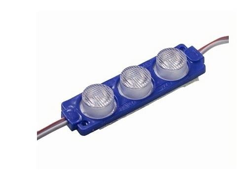 12V PARMAK LAMBA (CAMLI) 3-LEDLİ MAVİ (74*20 MM)