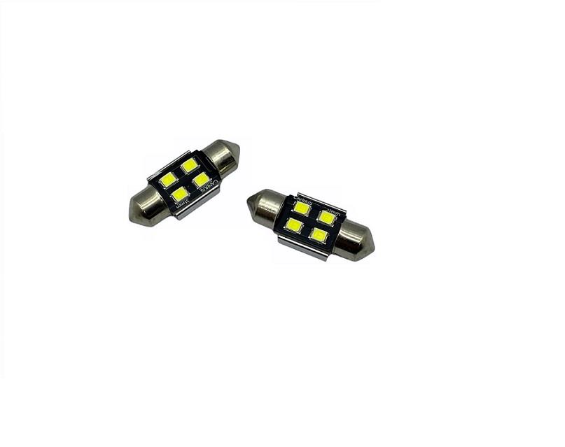 12V SOFİT AMPUL 4 LEDLİ BEYAZ CB (31 MM) (2 AD)