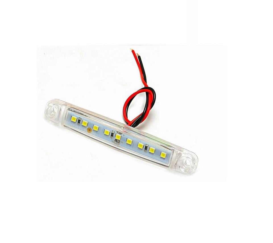 12V-24V PARMAK LAMBA 9-LEDLİ BEYAZ (100*15 MM) 