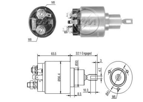 ZM 12V MARŞ OTOMATİĞİ BOSCH TİPİ KMM (KISA PİSTON)