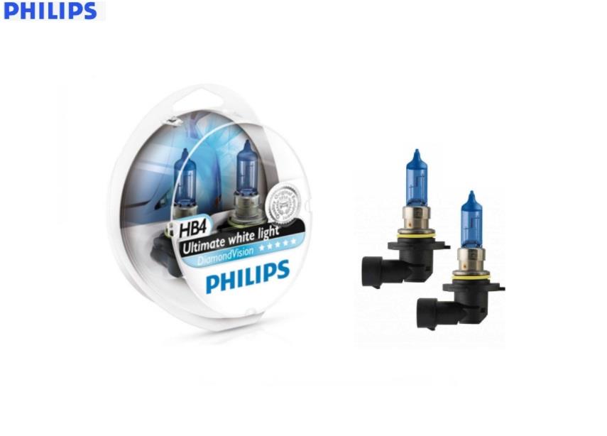 PHILIPS 12V HB4 AMPUL 55W BEYAZ IŞIK DIAMOND VISION 5000K (2 AD)