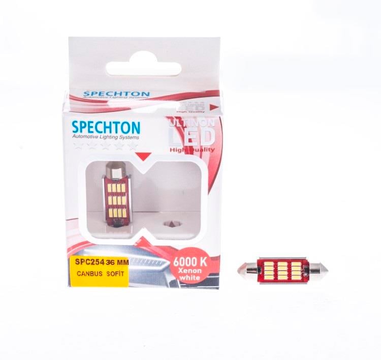 SPECHTON 12V SOFİT AMPUL 12 LEDLİ BEYAZ (36 MM) (2 AD)