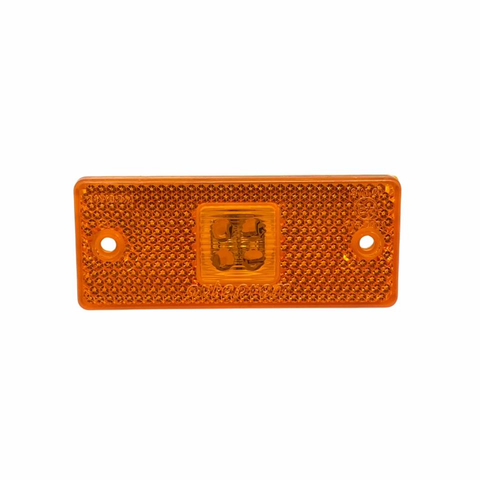 12V-24V YAN SİNYAL LAMBASI DORSE SİDE MARKER SARI (4 LEDLİ) (105*44 MM) (E37)