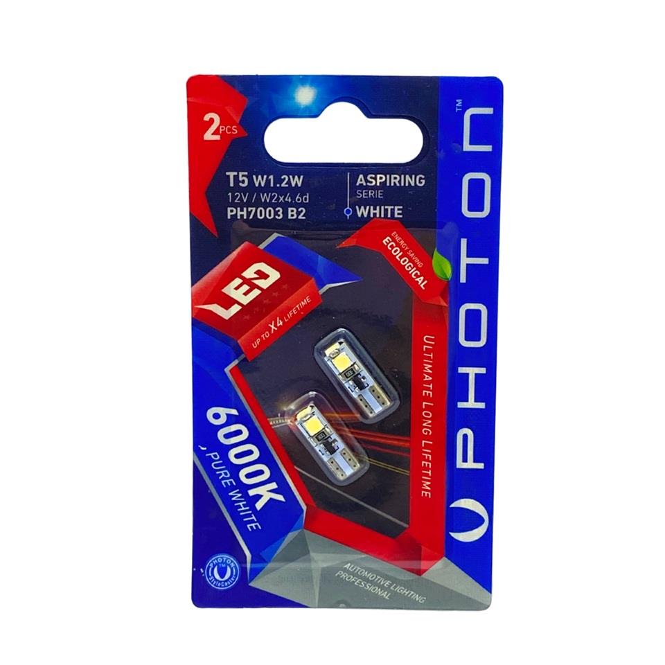 PHOTON 12V DİPSİZ AMPUL T5 3 LEDLİ BEYAZ 6000K (2 AD)