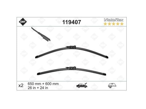 SWF SİLECEK SÜPÜRGESİ 650/600 MM AEROTWIN AUDI Q7/MERCEDES SPRINTER/ VW CRAFTER