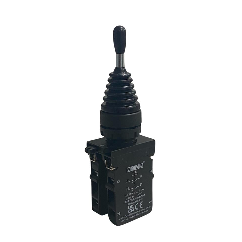 EMAS CP SERİSİ JOYSTICK BUTON PLASTİK (YAYLI) (4 POZİSYONLU) (2NO+2NO) (22 MM)