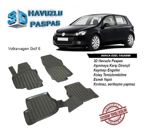 3D ARAÇ PASPASI (SİYAH) (4 PARÇA) VW GOLF/JETTA 2004-2010