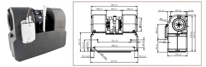 KORMAS 24V KALORİFER ÜNİTESİ KOMPLE (3 DEVİR)