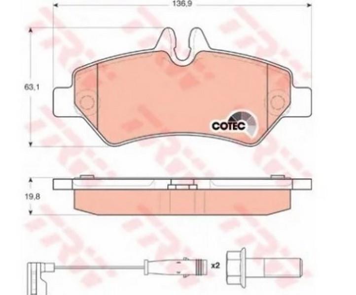 TRW ARKA FREN BALATASI VW CRAFTER/MERCEDES SPRINTER 2006 >
