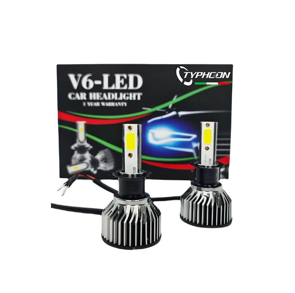 TYPHOON 12V H3 COB LED XENON FAR AMPUL SETİ 6500K 10000 LÜMEN