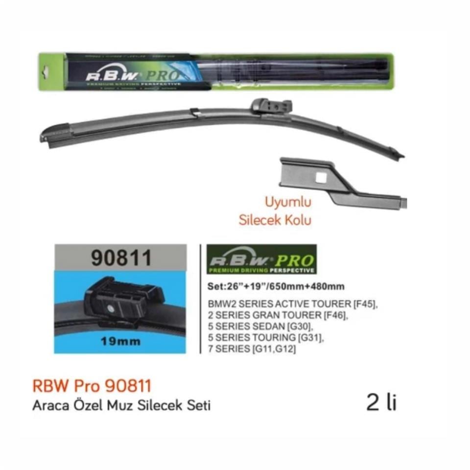 SİLECEK SÜPÜRGESİ 650/480 MM AEROTWIN BMW-FORD-OPEL-RENAULT-VOLVO