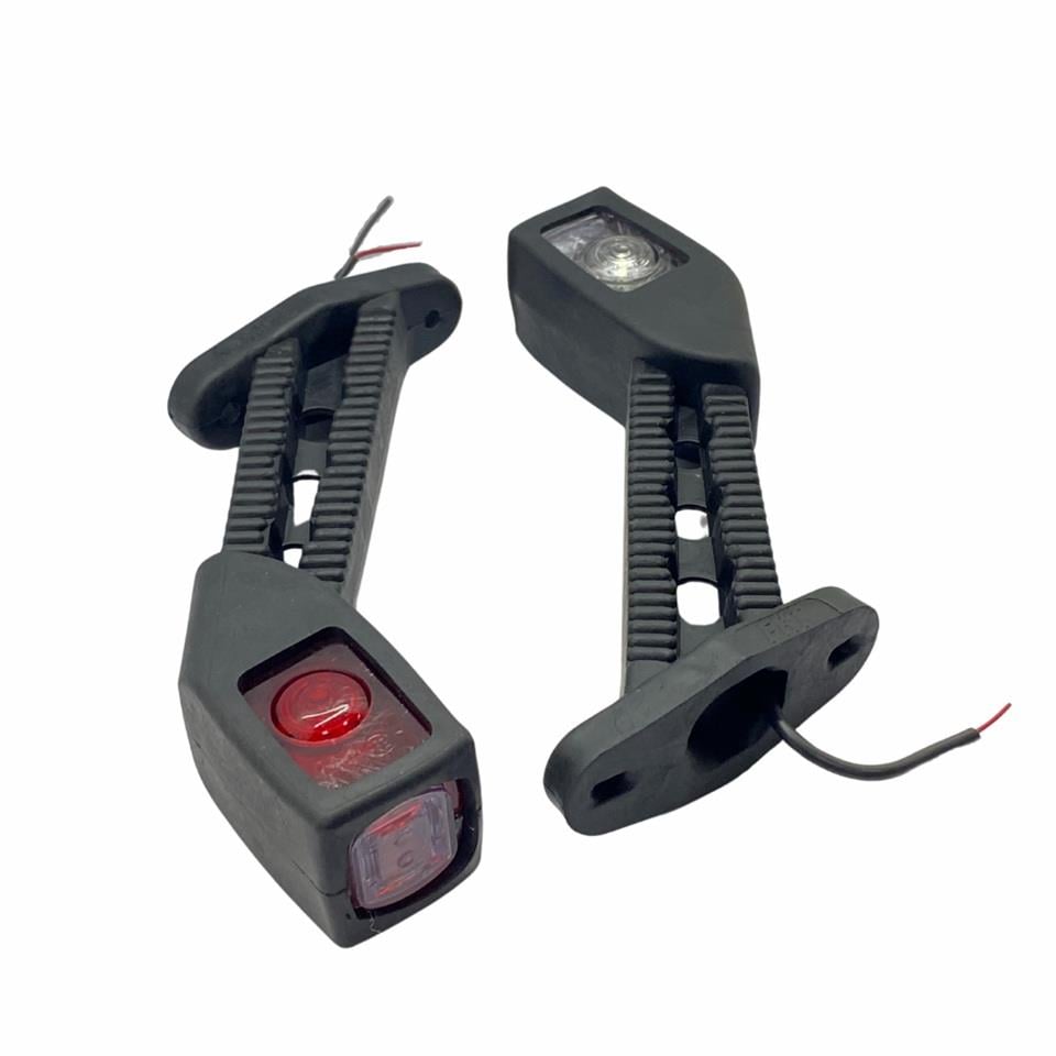 12V-24V KRONE DORSE DIŞ İŞARET BOYNUZ TAKOZ LAMBASI UZUN EĞRİ (LEDLİ) SARI-KIRMIZI-BEYAZ (2 AD)