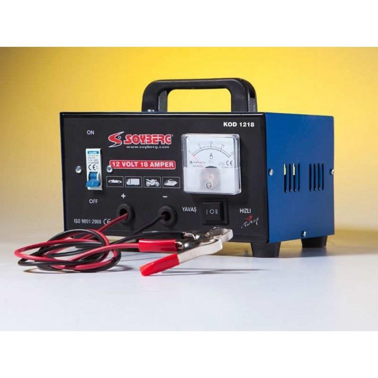 SOYBERG 12V ŞARJ REDRESÖRÜ 18 A (AKÜ ŞARJ CİHAZI) (YAVAŞ-HIZLI)