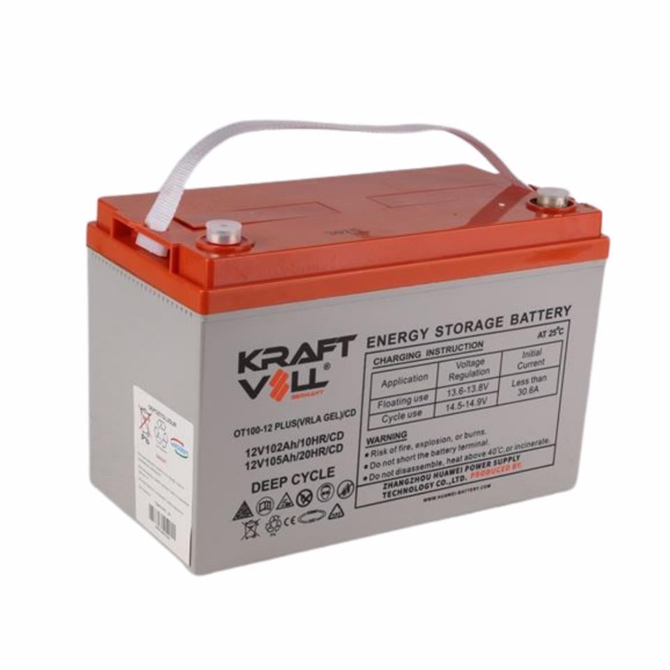 KRAFTVOLL 12V 102 AH/105 AH DEEP CYCLE JEL AKÜ (333*173*216) (30.5 KG)