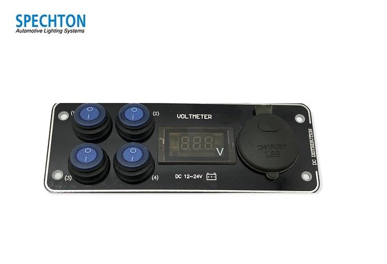 12V-24V GÖSTERGE PANELİ (SWITCH MARİNE) (4'LÜ) 170*65 MM