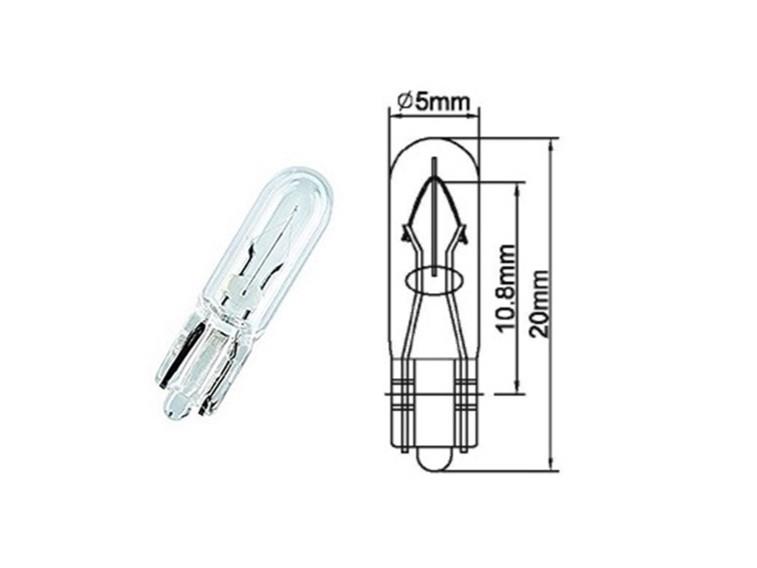 12V DİPSİZ AMPUL T5 2W