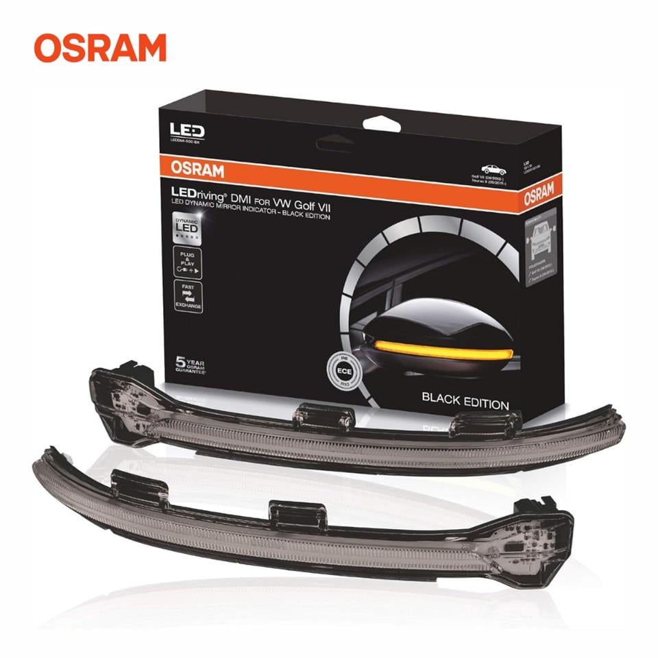 OSRAM AYNA SİNYAL LAMBASI (KAYAR LEDLİ) (SİYAH) VW GOLF VII/GOLF 7.5/TOURAN II (2 AD)