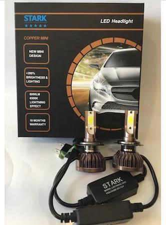 12V H7 LED XENON FAR AMPUL SETİ 6500K 6000 LÜMEN (COB LED) (KISA FANLI)