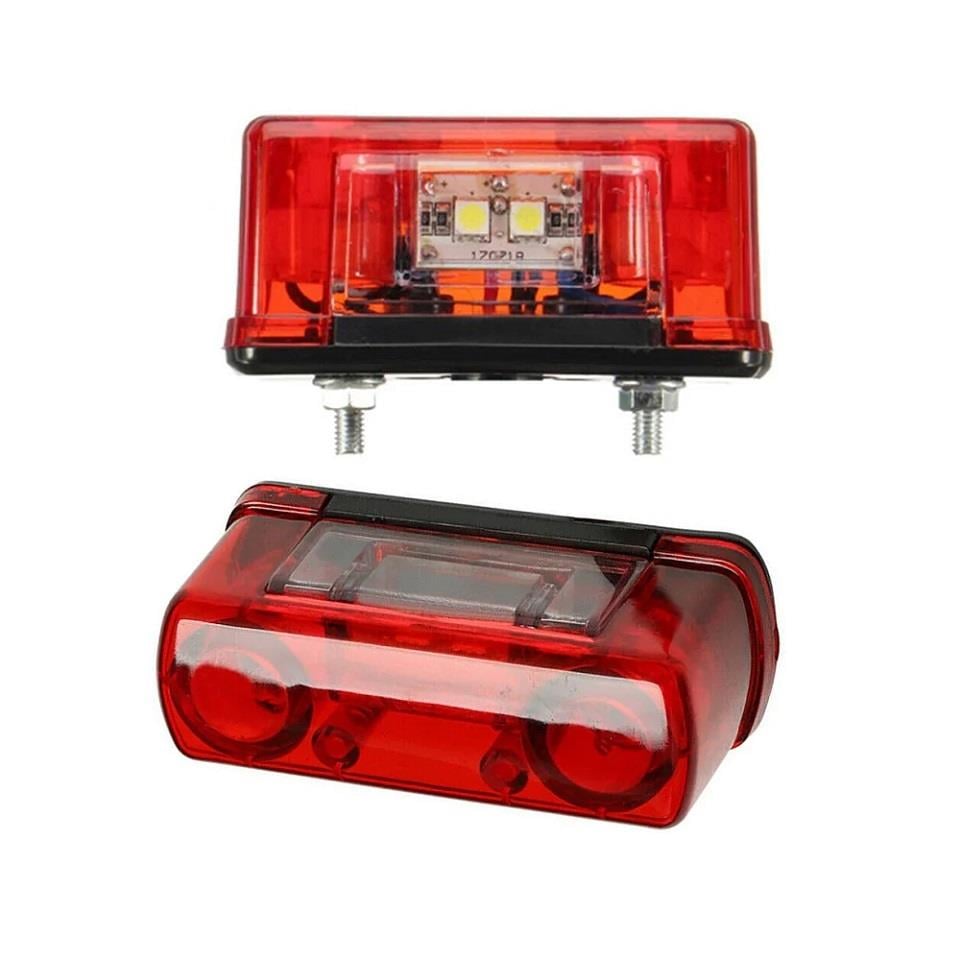 12V-24V PLAKA-POZİSYON LAMBASI 4 LEDLİ (KIRMIZI) (78*30*39 MM)