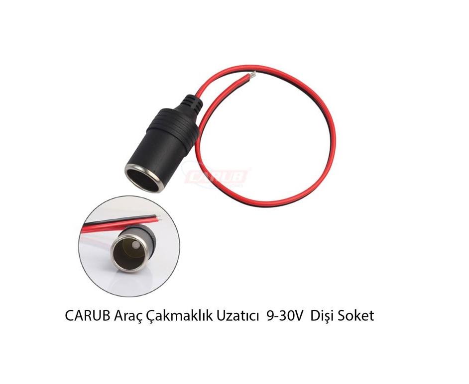 ÇAKMAK UZATICI SOKET (ENERJİ SOKETİ) (KABLOLU) (30 CM)