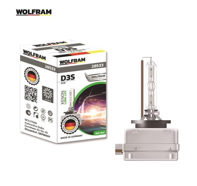 WOLFRAM 12V-85V XENON AMPUL  D3S 35W 6000K (LONG LIFE) GERMANY