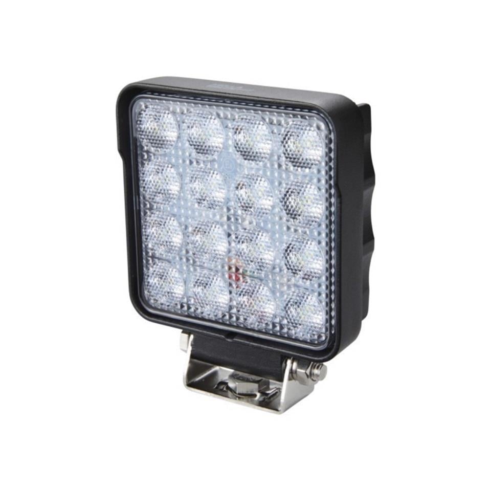 HELLA 10V-30V ÇALIŞMA LAMBASI KARE 48W 6000K 2500 LÜMEN (16 X 3W POWER LEDLİ) (137*108*48 MM)