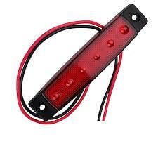 12V-24V PARMAK LAMBA 6-LEDLİ KIRMIZI (95*19 MM)