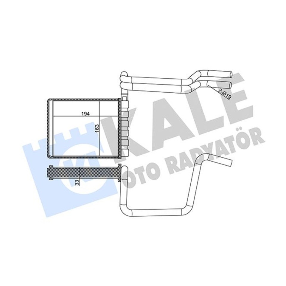 KALE KALORİFER RADYATÖRÜ (PETEĞİ) FORD C-MAX II/FOCUS III/GRAND C-MAX/KUGA II/TRANSIT CONNECT