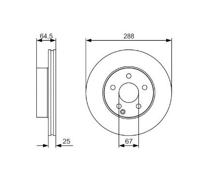 BOSCH FREN AYNASI (DİSKİ) ÖN MERCEDES C SERİSİ 2007-2014