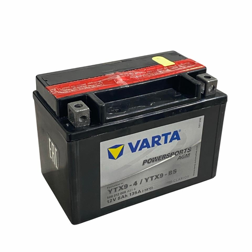 VARTA 12V 8 AH MOTOSİKLET AKÜSÜ AGM 135 A (EN) (151*87*106) (YTX9-4) (YTX9-BS) (A514)