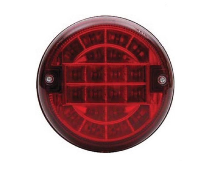 24V ARKA SIS LAMBASI YUVARLAK KIRMIZI (20 LEDLİ) (139 MM)