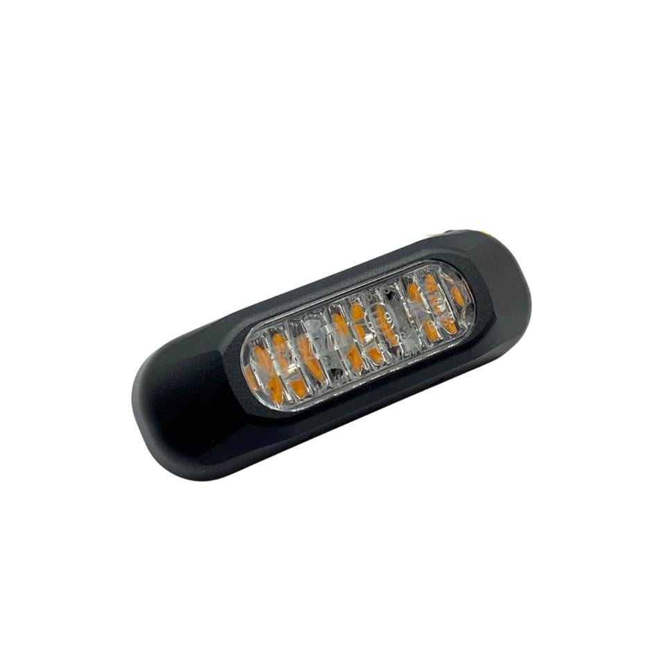 FRISTOM 12V-24V ÇAKAR LAMBA LEDLİ 2 FONKSİYONLU (SARI) (84*28 MM) E9