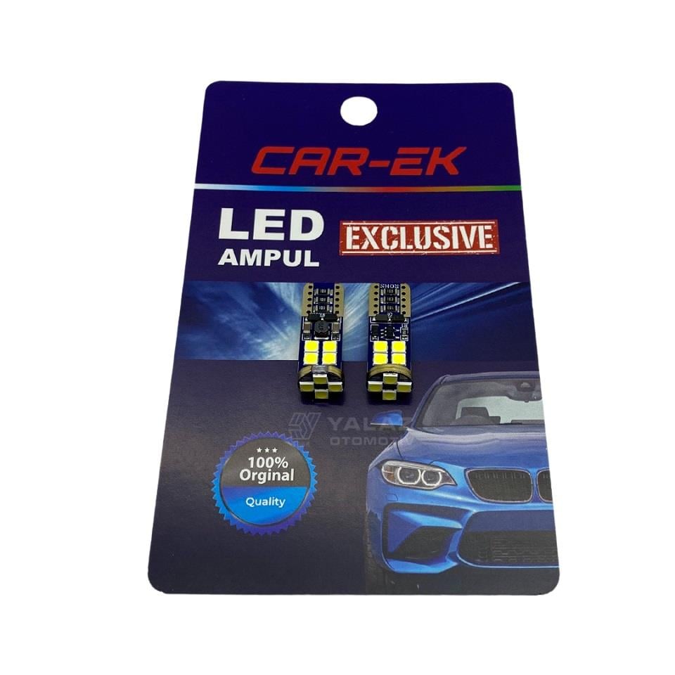 12V DİPSİZ AMPUL T10 (12 LEDLİ) BEYAZ 6000K SÜPER CANBUS (2 AD)