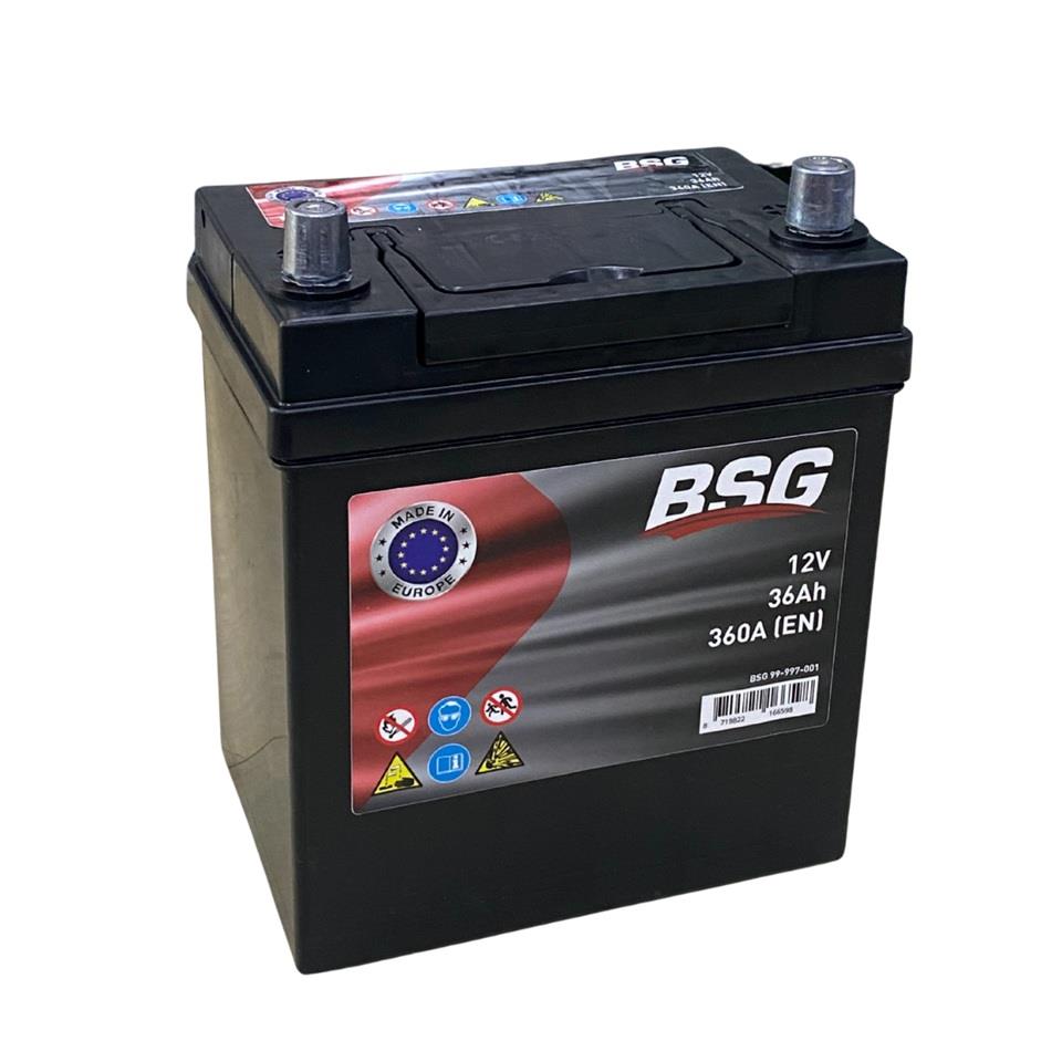 BSG 12V 36 AH AKÜ 360 A (EN) (197*129*227) (KALIN-İNCE KUTUP DÜZ)