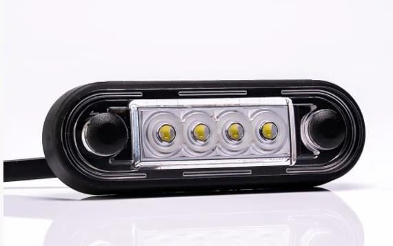 FRISTOM 12V-36V PARMAK LAMBA 4-LEDLİ KABLOLU (ŞEFFAF-KIRMIZI) (85*28 MM) E9