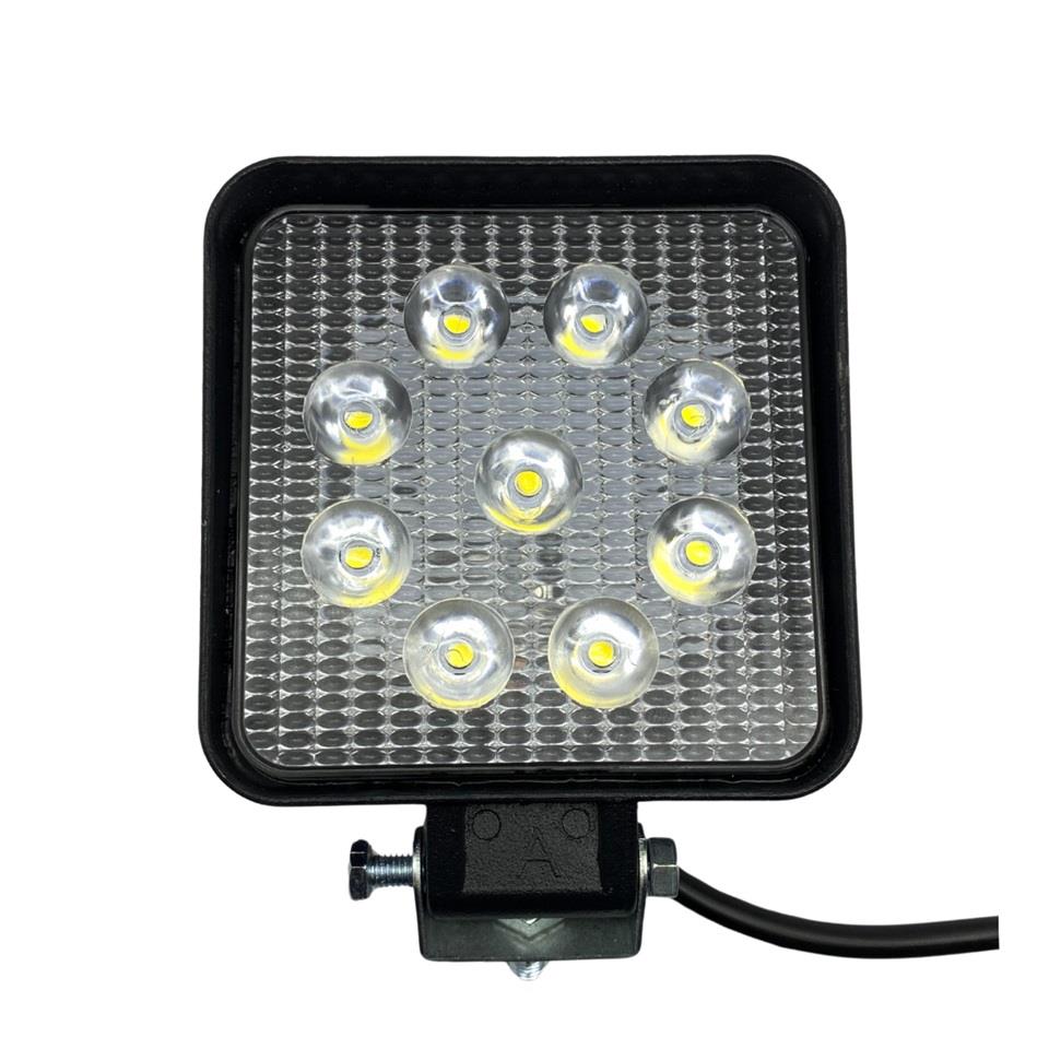 8V-110V ÇALIŞMA LAMBASI KARE (9 X 3W POWER LEDLİ) (108*108*28 MM)