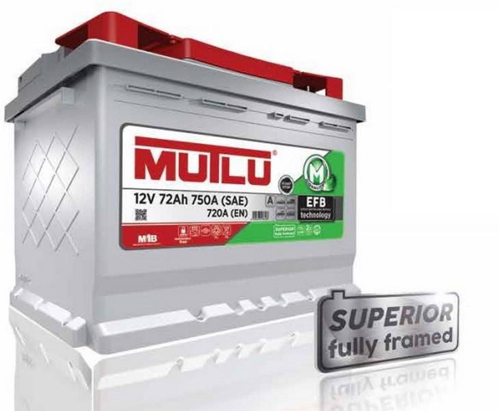 MUTLU 12V 72 AH AKÜ EFB 720 A (EN) (START-STOP) (278*175*190)